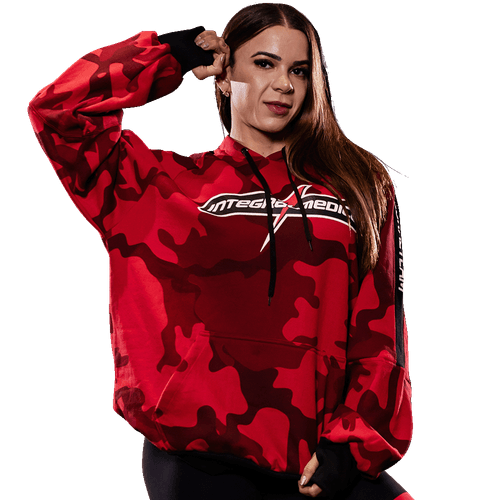 Hoodie Im Red Camouflage Feminino
